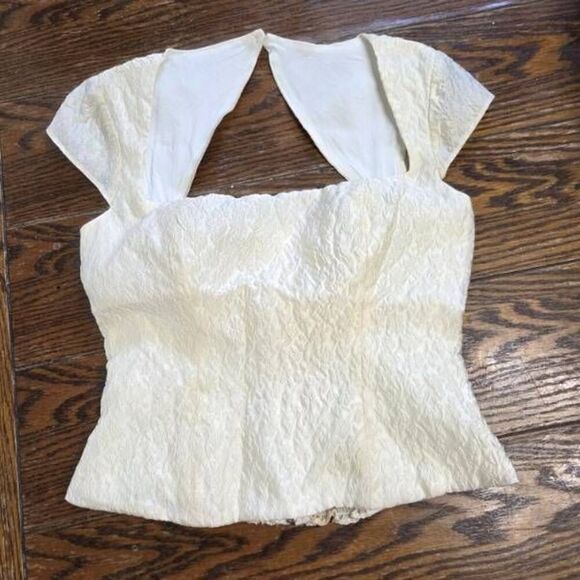 Reformation Cora cream top sz 2 - Picture 1 of 4